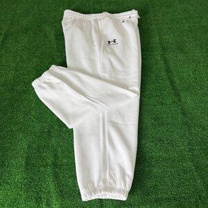 Under Armour Essential Fleece Solid White Jogger Sweaatpants Plus Size  2XL NWT